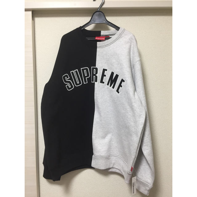 supreme split crewneck sweatshirt