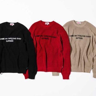 シュプリーム(Supreme)のsupreme comme des garconsセーター 赤 国内正規品 新品(ニット/セーター)