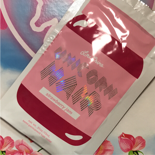 Lime Crime(ライムクライム)の【新品】正規品★ LimeCrimeユニコーンヘアーストロベリージャム 15ml コスメ/美容のヘアケア/スタイリング(カラーリング剤)の商品写真