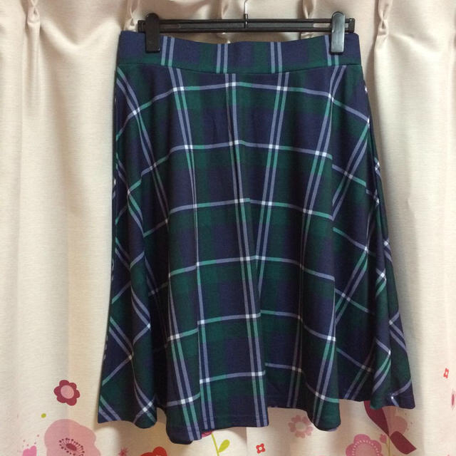 チェック柄ミモレ丈スカート 大きいサイズ レディースのスカート(ひざ丈スカート)の商品写真