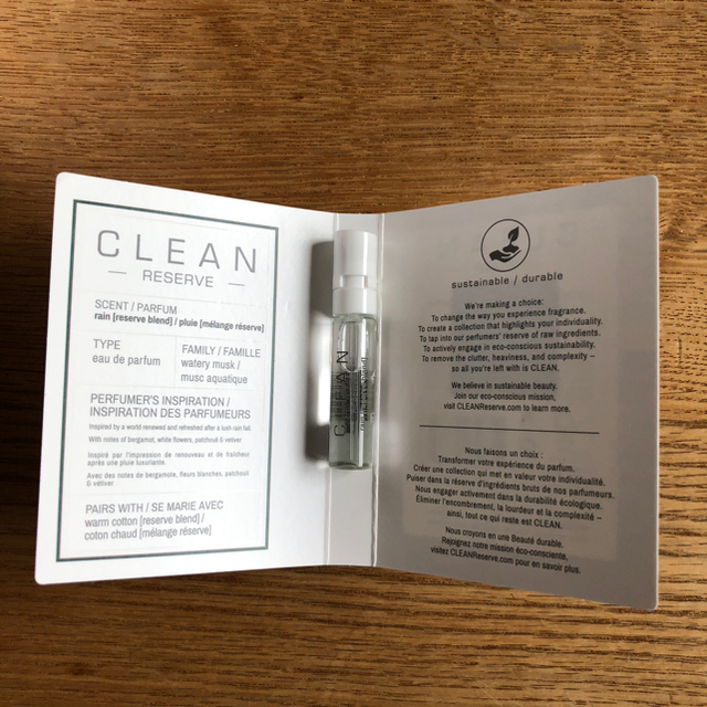 CLEAN(クリーン)のclean reserve rain クリーン レイン 香水 サンプル コスメ/美容の香水(ユニセックス)の商品写真