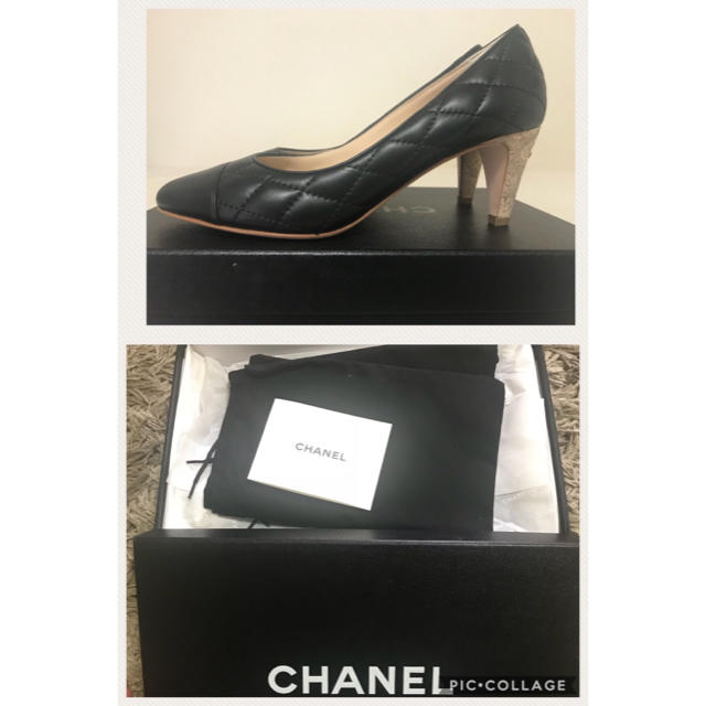 CHANEL(シャネル)のCHANEL シャネル キルティング パンプス ブラック 未使用 レディースの靴/シューズ(ハイヒール/パンプス)の商品写真