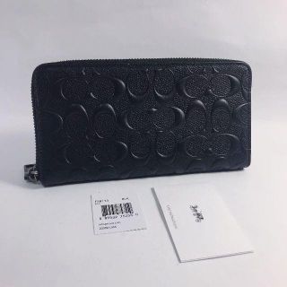 コーチ(COACH)の新品！COACH　レザー　 長財布　シグネチャーBlack/CM38(長財布)