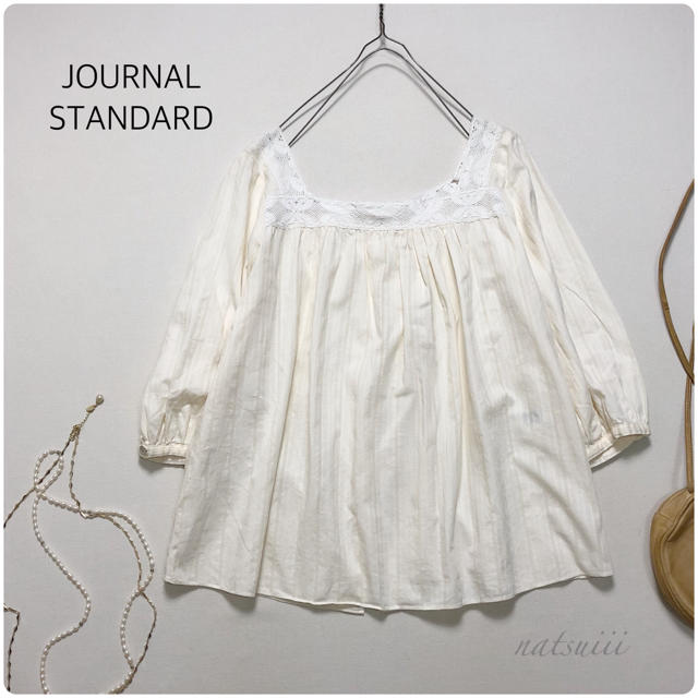 JOURNAL STANDARD(ジャーナルスタンダード)のジャーナルスタンダード . 後ろボタン ストライプ スクエア ブラウス レディースのトップス(シャツ/ブラウス(長袖/七分))の商品写真