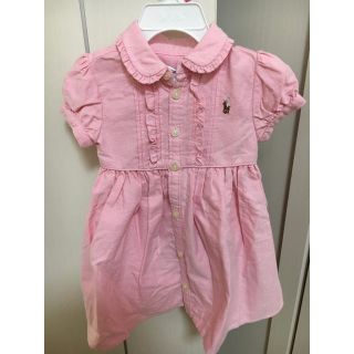 ポロラルフローレン(POLO RALPH LAUREN)の新品タグ付き★ラルフローレンオックスフォードワンピ12M(80cm)(ワンピース)