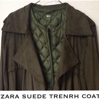 ザラ(ZARA)のZARA スエードトレンチコート(トレンチコート)