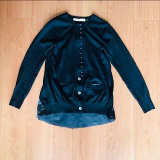 サカイラック(sacai luck)の sacai luck｜サカイ　定番・人気黒ウールカーディガン(カーディガン)