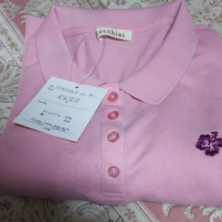 ずー様専用！売り切り！七分袖　ポロシャツ　4L ピンク(ポロシャツ)