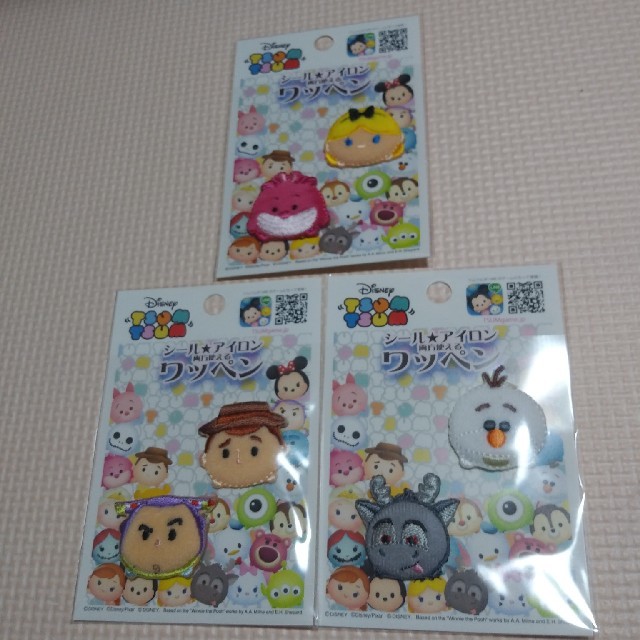 ディズニー ツムツム シール アイロン ワッペン 刺繍タイプ ハンドメイドの素材/材料(各種パーツ)の商品写真