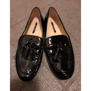 ザラ(ZARA)のZARA   黒エナメルシューズ   37(その他)