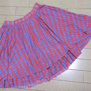 マークバイマークジェイコブス(MARC BY MARC JACOBS)の(美品)MARC BY MARC JACOBS チェック ティアードスカート(ひざ丈スカート)