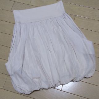 ザラ(ZARA)の(美品)ZARA BASIC バルーンスカート ピンクベージュ(ひざ丈スカート)