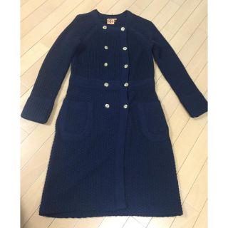 ドゥーズィエムクラス(DEUXIEME CLASSE)の【Tory Burch】ネイビー ロングニットコート(カーディガン)