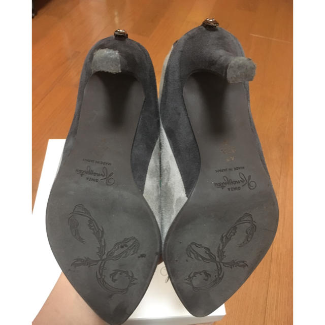 GINZA Kanematsu(ギンザカネマツ)のバイカラー ショートブーツ 21.5. レディースの靴/シューズ(ブーツ)の商品写真