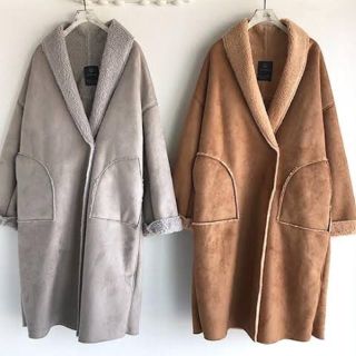 ダブルクローゼット(w closet)のw closet ムートンコート ブラウン(ムートンコート)