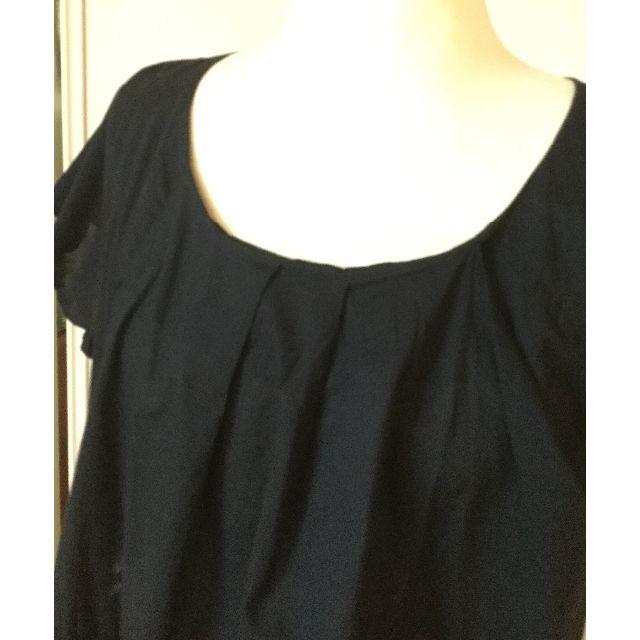ZUCCa(ズッカ)のzucca黒裾レースふんわりブラウス レディースのトップス(シャツ/ブラウス(半袖/袖なし))の商品写真