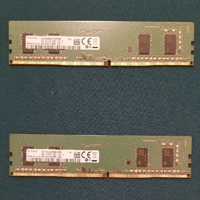 SAMSUNG DDR4 2400 MHz 4GB×2枚 合計8GB　1PCパーツ
