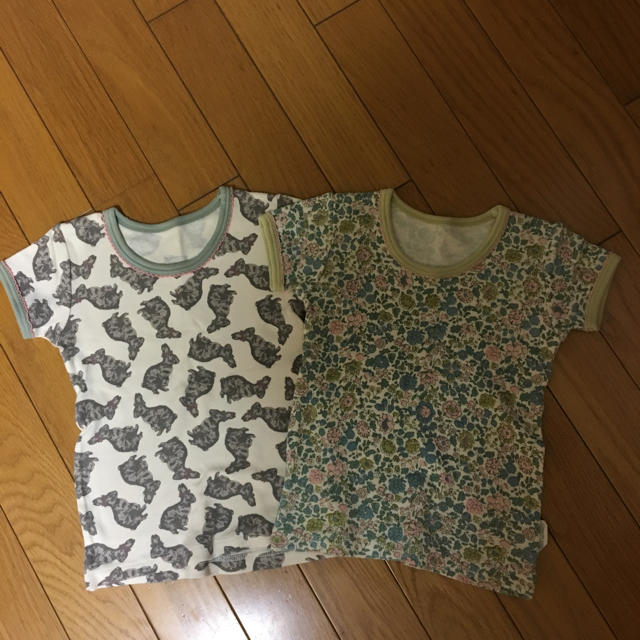 しまむら(シマムラ)の半袖肌着 2枚セット キッズ/ベビー/マタニティのキッズ服女の子用(90cm~)(下着)の商品写真