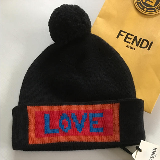 FENDI - FENDI フェンディ ニット帽子 ニットキャップ 黒 新品タグ付きの通販 by チェリー ｜フェンディならラクマ