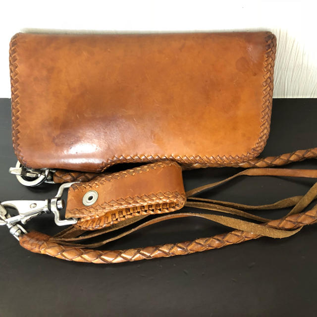 SAAD】サード 長財布 ウォレット チェーン コンチョ キーループ