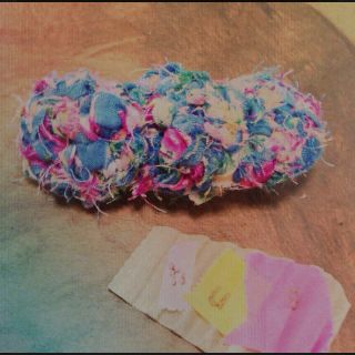 小花柄バレッタ handmade(ヘアピン)