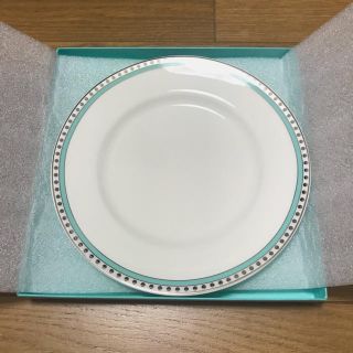 ティファニー(Tiffany & Co.)のティファニー プラチナ ブルー バンド デザートプレート(食器)