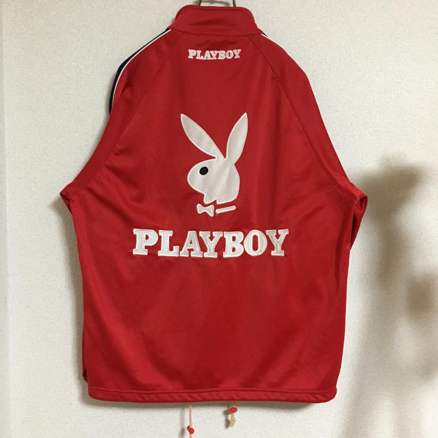 PLAYBOY(プレイボーイ)の90s PLAY BOY【プレイボーイ】トラッカージャケット！ビッグロゴ！  メンズのトップス(ジャージ)の商品写真