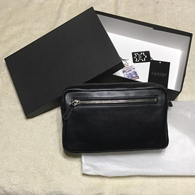 LANVIN(ランバン)の新品❤️お箱 セーファー付き LANVIN 本革クラッチバッグ メンズのバッグ(セカンドバッグ/クラッチバッグ)の商品写真