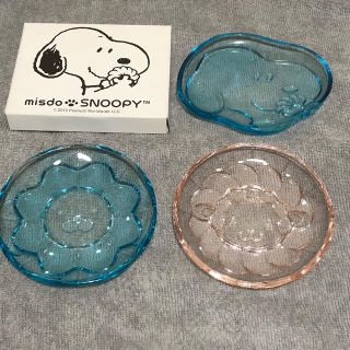 スヌーピー(SNOOPY)のミスド ガラス お皿(キャラクターグッズ)