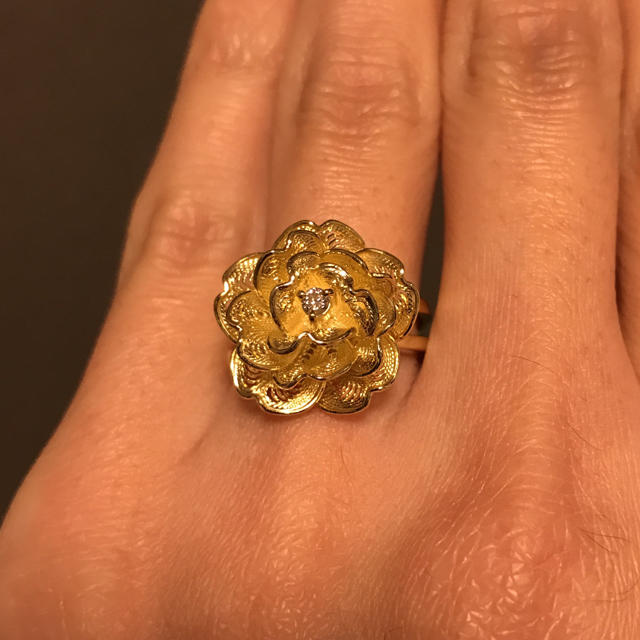 k18 0.05ct ダイヤ リング