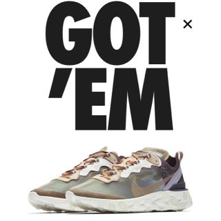 ナイキ(NIKE)の26.5cm NIKE UNDERCOVER REACT ELEMENT 87 (スニーカー)