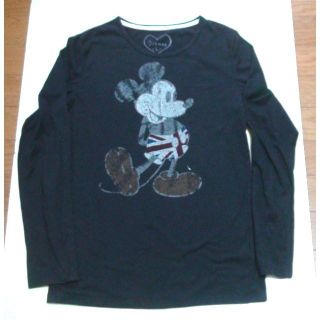 ディズニー(Disney)のミッキーのＴシャツ(サイズL)(Tシャツ(長袖/七分))