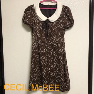 セシルマクビー(CECIL McBEE)のCECIL McBEE ドッド柄 ワンピース(ミニワンピース)