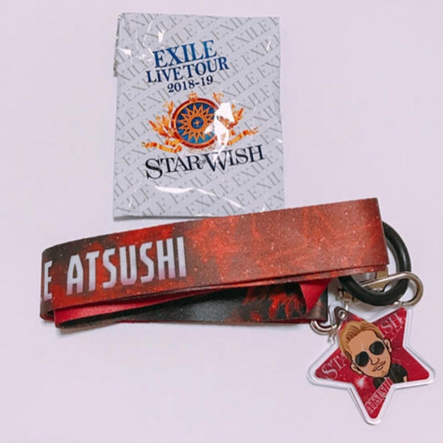 EXILE(エグザイル)のEXILE ATSUSHI STAR OR WISH ネックストラップ エンタメ/ホビーのタレントグッズ(その他)の商品写真