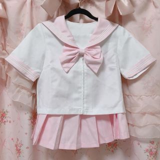 ボディライン(BODYLINE)の【美品】カラーセーラー服ライトピンク(セット/コーデ)