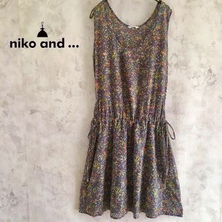 ニコアンド(niko and...)の【mmy様専用】niko and... リバティ 花柄 ワンピ(ひざ丈ワンピース)