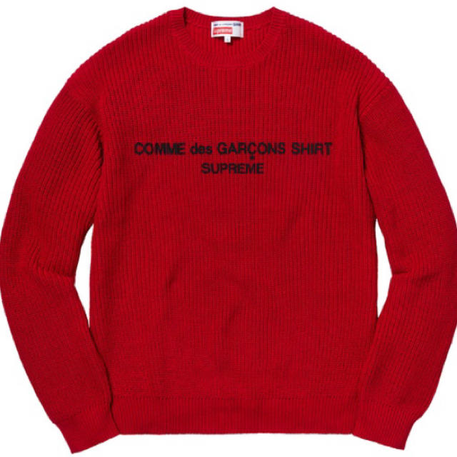 レッドサイズSupreme CDG sweater red シュプリーム ギャルソン ニット