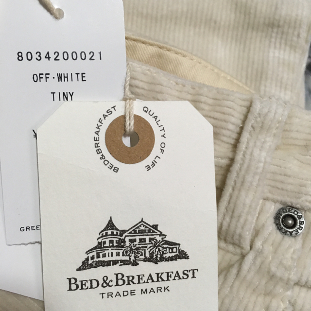 bed&breakfast  コーデュロイ ワイドパンツ