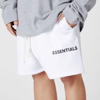 フィアオブゴッド(FEAR OF GOD)の【XS】Essentials Graphic Sweat Shorts ホワイト(ショートパンツ)