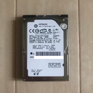 ヒタチ(日立)のHDD 2.5インチ 日立 HTS541680J9SA00 80GB SATA(PCパーツ)