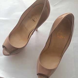 クリスチャンルブタン(Christian Louboutin)のクリスチャン ルブタン Lady Peep 150 パテント nude 36.5(ハイヒール/パンプス)