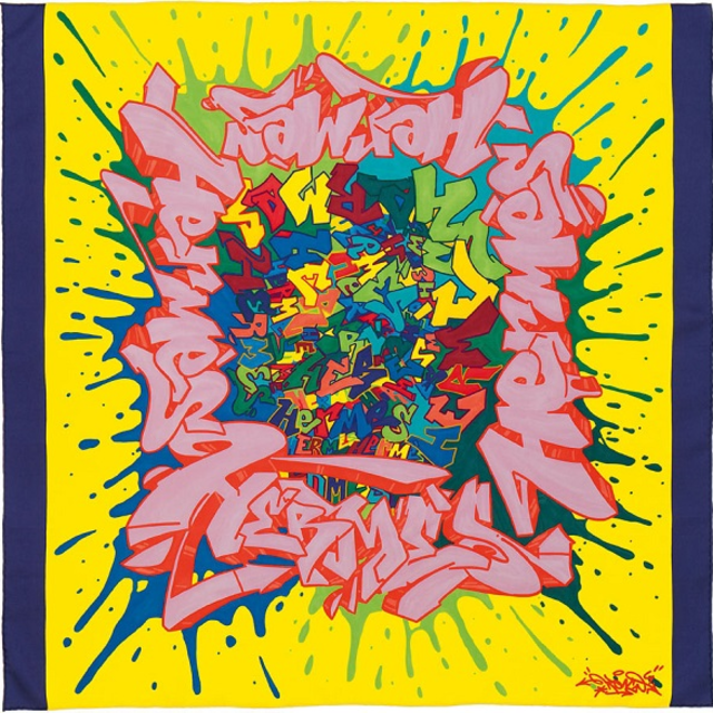HERMES - sacai HERMES スカーフ90 Hermes Graffiti