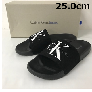 カルバンクライン(Calvin Klein)の値下げ！カルバンクライン シャワーサンダル【25cm】黒 新品 180607(サンダル)