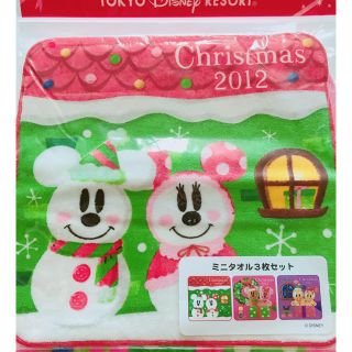 ディズニー(Disney)のディズニー ハンドタオル ミッキーミニー♡ドナルドデイジー クリスマス新品3枚組(タオル)