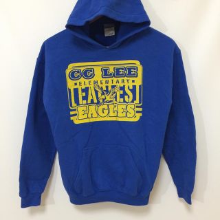 ギルタン(GILDAN)のCC LEE ELEMENTARY EAGLES カレッジ系 ビッグプリント古着(パーカー)