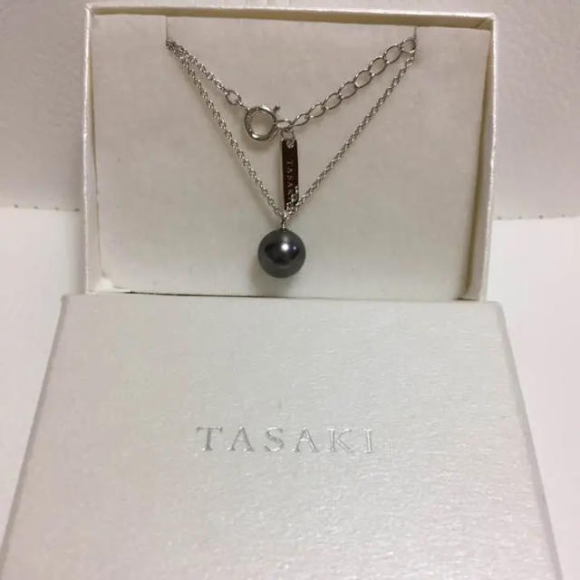 レディースTASAKI タサキ ブラックパール ペンダント ネックレス