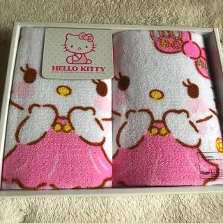 ハローキティ(ハローキティ)のHELLO KITTY タオル2枚セット(キャラクターグッズ)