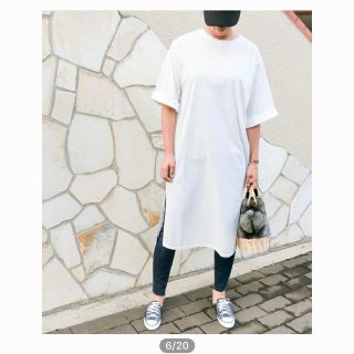 サルース(salus)のＴシャツワンピ(ひざ丈ワンピース)