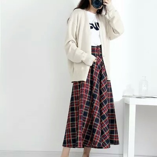 ZARA(ザラ)のチェック　スカート レディースのスカート(ロングスカート)の商品写真