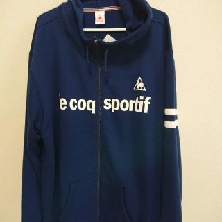 ルコックスポルティフ(le coq sportif)のLE COQ SPORTIF フーデッドスウェットジャケット　ネイビー(パーカー)